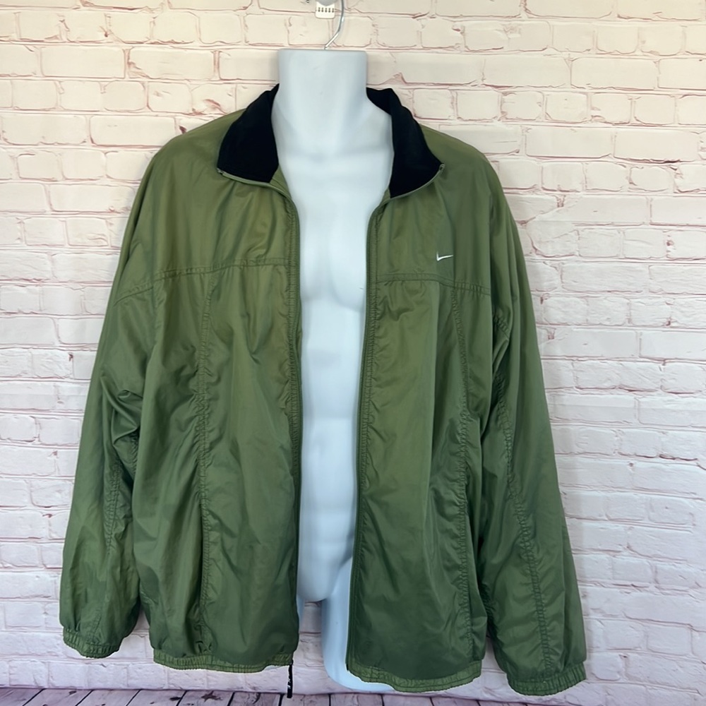 Vintage windbreaker men’s light jacket green size XL Unisex
